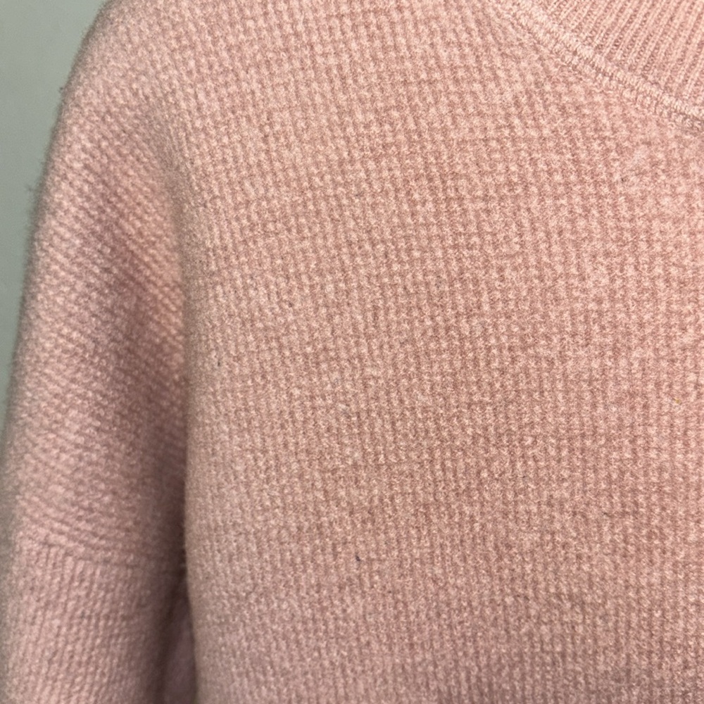 Madewell 100%Cashmere Women's cropped Sweater rosepink 3/4 sleeves - Picture 4 of 12